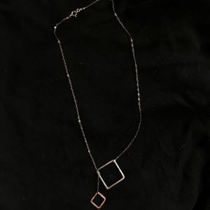 Artsy silver and copper necklace